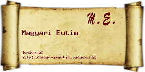 Magyari Eutim névjegykártya